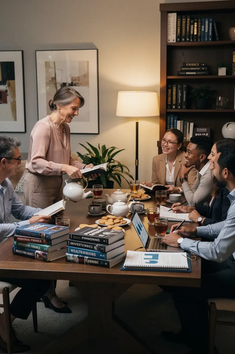 Modern coaching iroda belső tere, ahol személyes pénzügyi képzés zajlik.